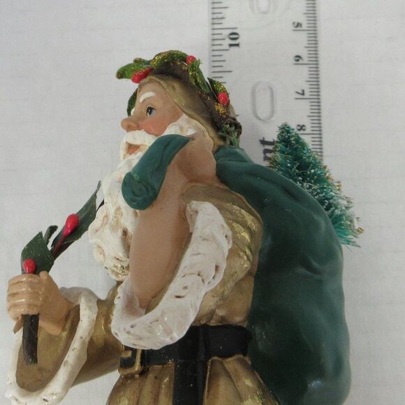 DEPT 56 Old World Santa Gold Music Box Oh Christmas Tree Father Frost St Nick - Picture 8 of 9